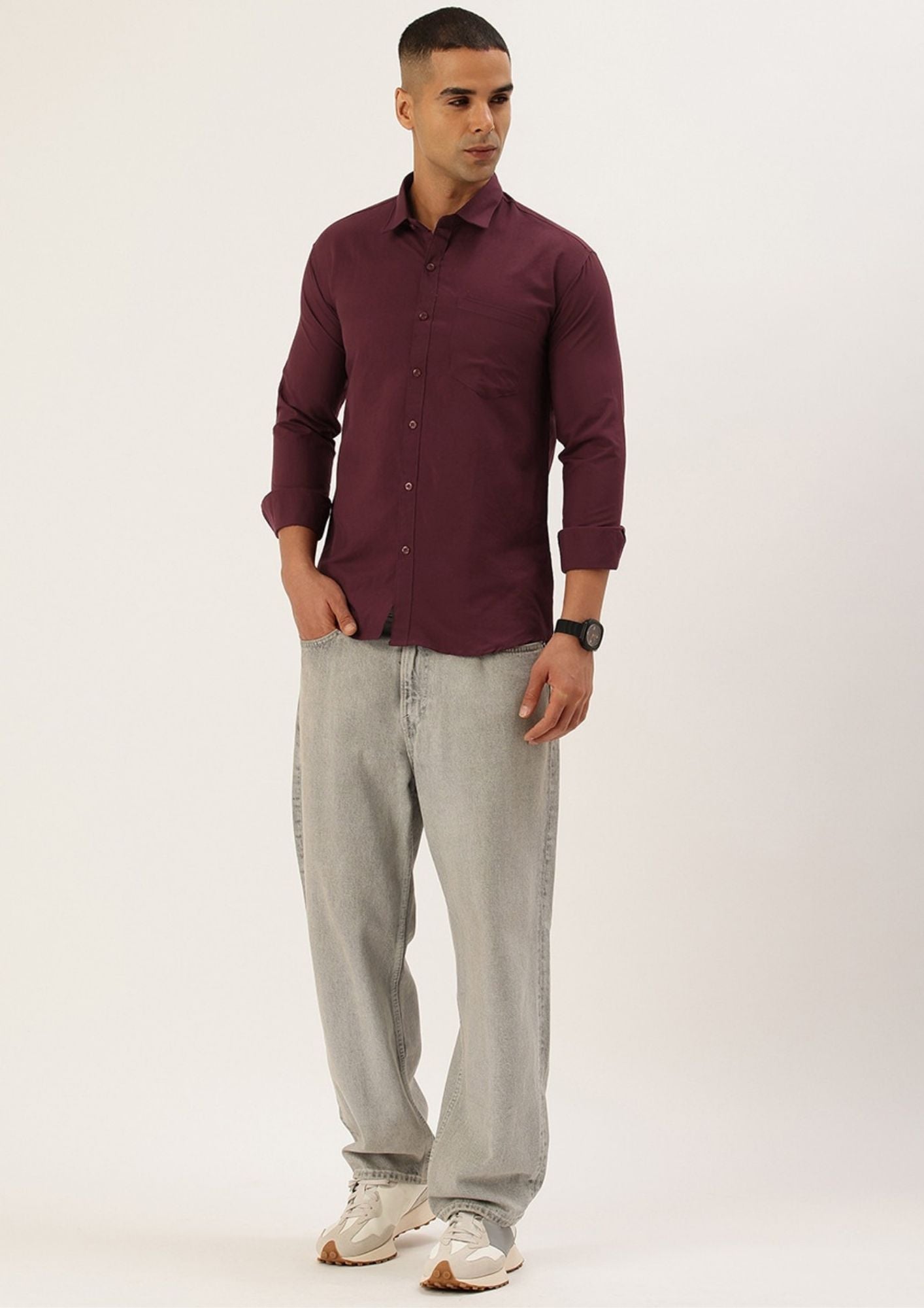 FIFTY TWO Men's Signature Button-Down Shirt – Impeccable Tailoring & Sharp Aesthetics