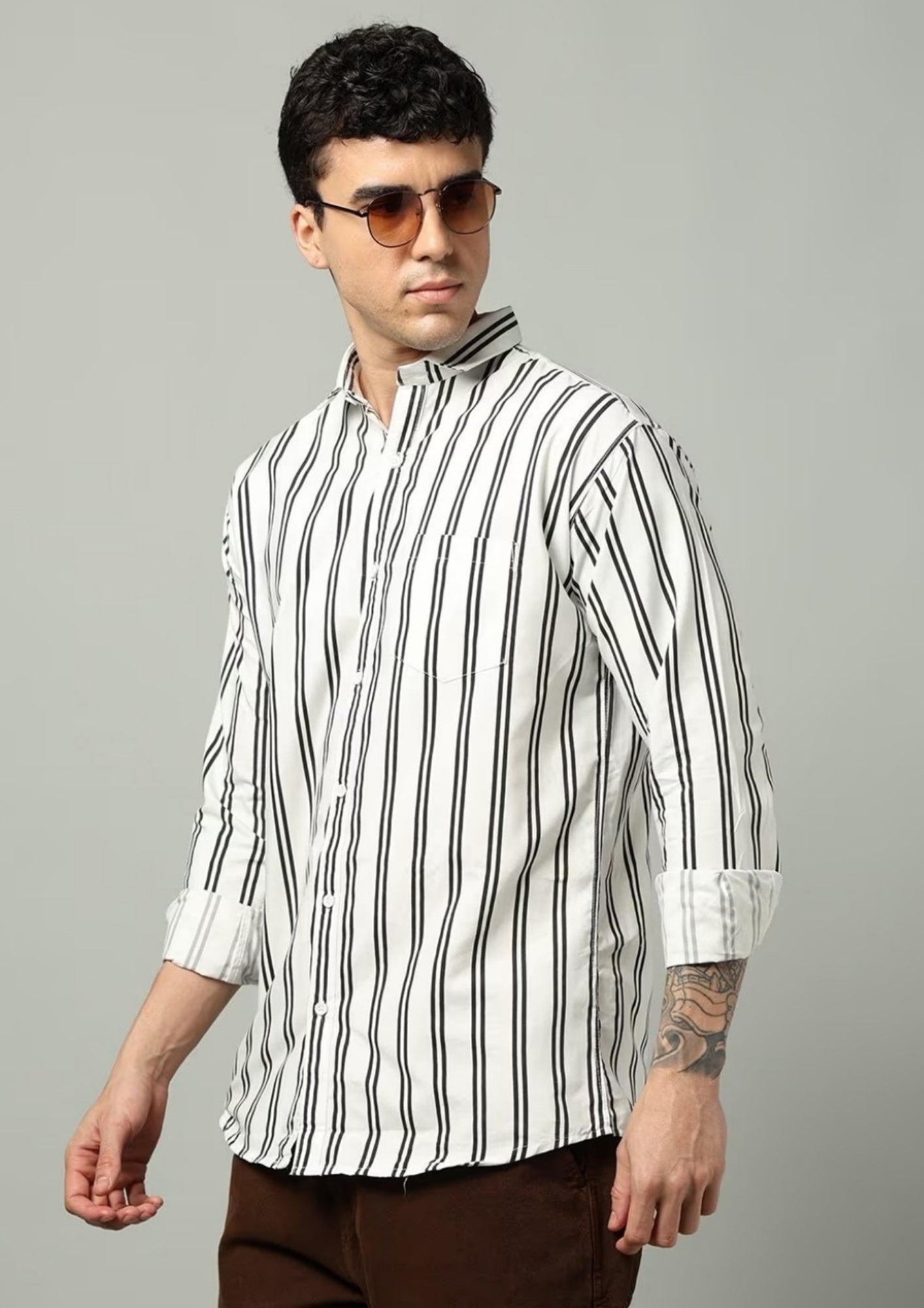 FIFTY TWO Men's Signature Button-Down Shirt – Impeccable Tailoring & Sharp Aesthetics