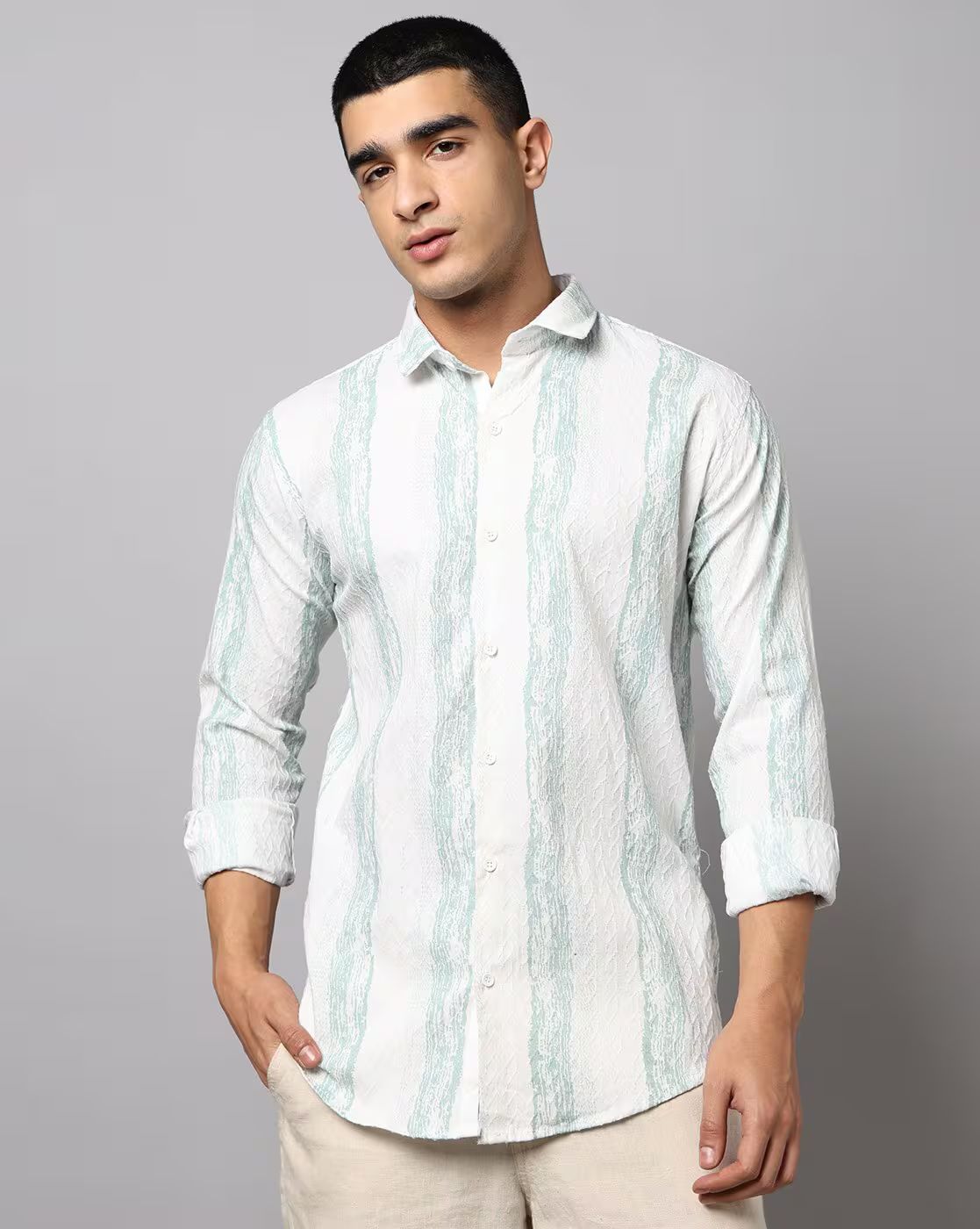 FIFTY TWO Men's Signature Button-Down Shirt – Impeccable Tailoring & Sharp Aesthetics
