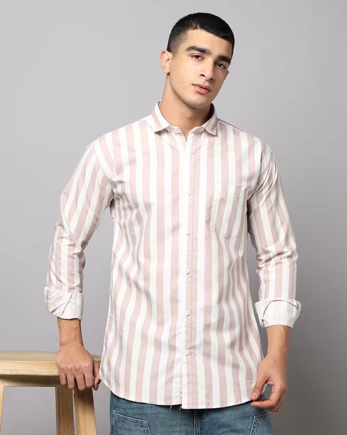FIFTY TWO Men's Signature Button-Down Shirt – Impeccable Tailoring & Sharp Aesthetics