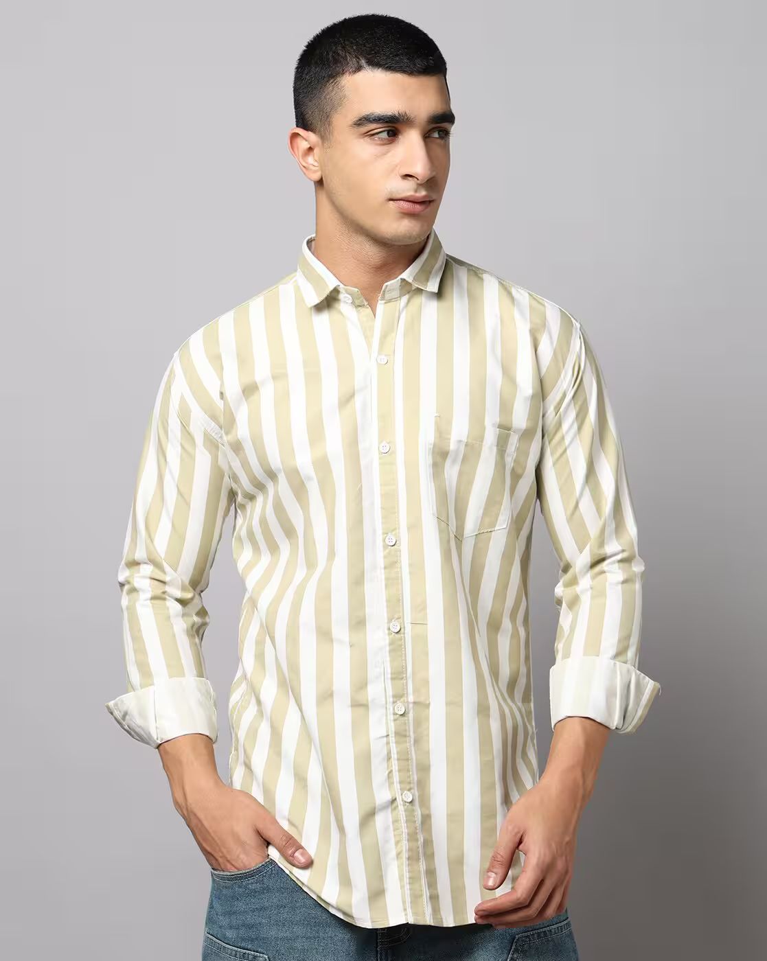 FIFTY TWO Men's Signature Button-Down Shirt – Impeccable Tailoring & Sharp Aesthetics
