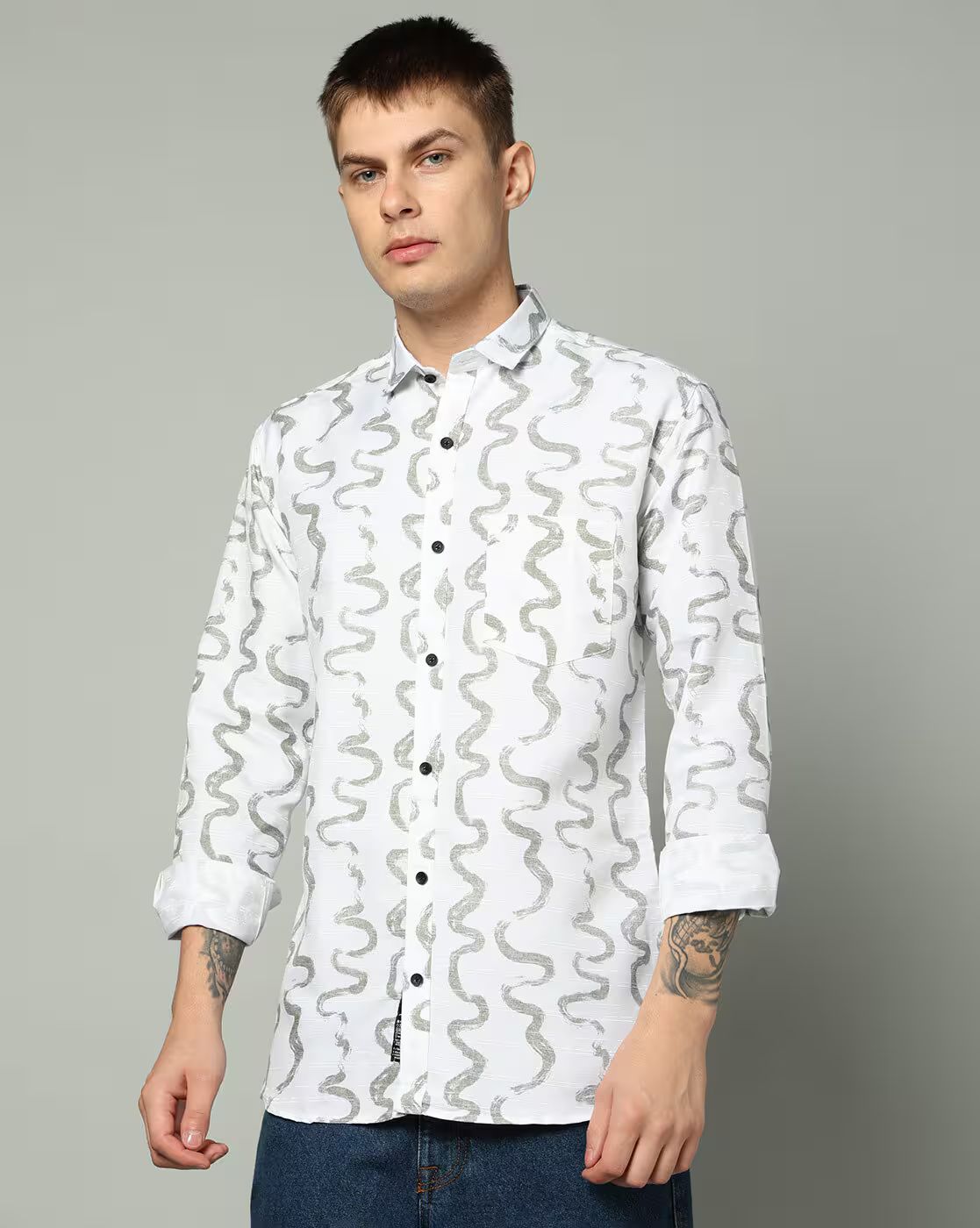 FIFTY TWO Men's Signature Button-Down Shirt – Impeccable Tailoring & Sharp Aesthetics