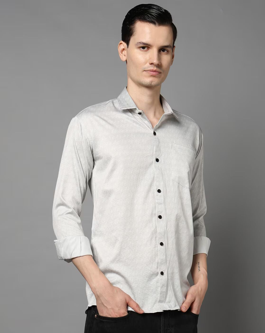 FIFTY TWO Men's Signature Button-Down Shirt – Impeccable Tailoring & Sharp Aesthetics