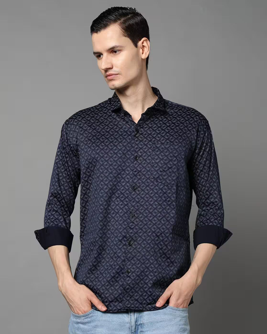FIFTY TWO Men's Signature Button-Down Shirt – Impeccable Tailoring & Sharp Aesthetics