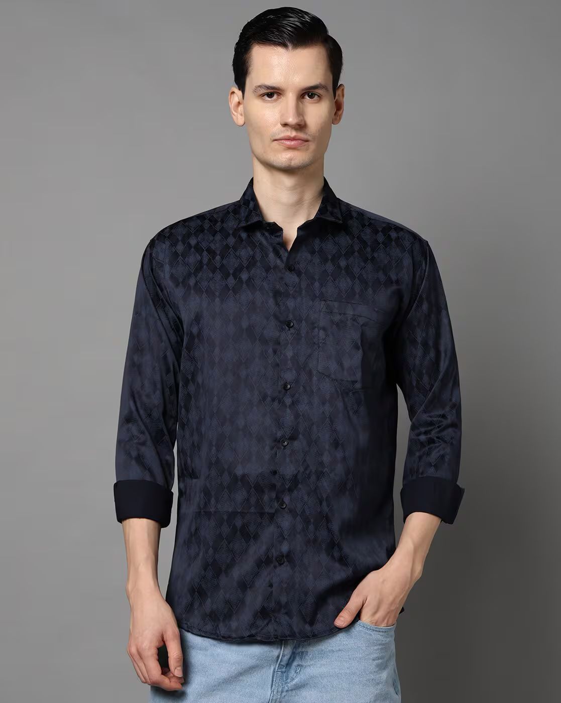 FIFTY TWO Men's Signature Button-Down Shirt – Impeccable Tailoring & Sharp Aesthetics