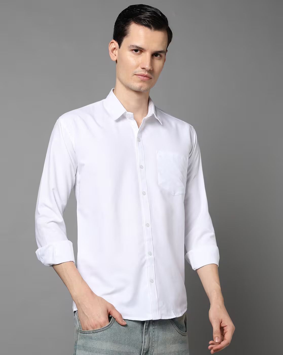 FIFTY TWO Men's Signature Button-Down Shirt – Impeccable Tailoring & Sharp Aesthetics