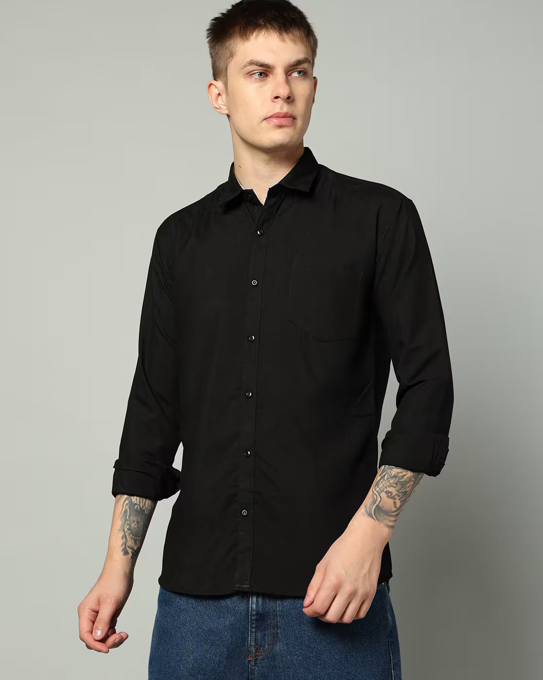 FIFTY TWO Men's Signature Button-Down Shirt – Impeccable Tailoring & Sharp Aesthetics