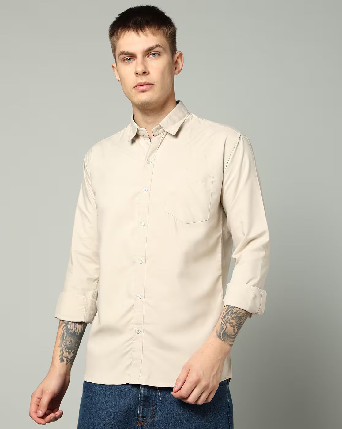 FIFTY TWO Men's Signature Button-Down Shirt – Impeccable Tailoring & Sharp Aesthetics