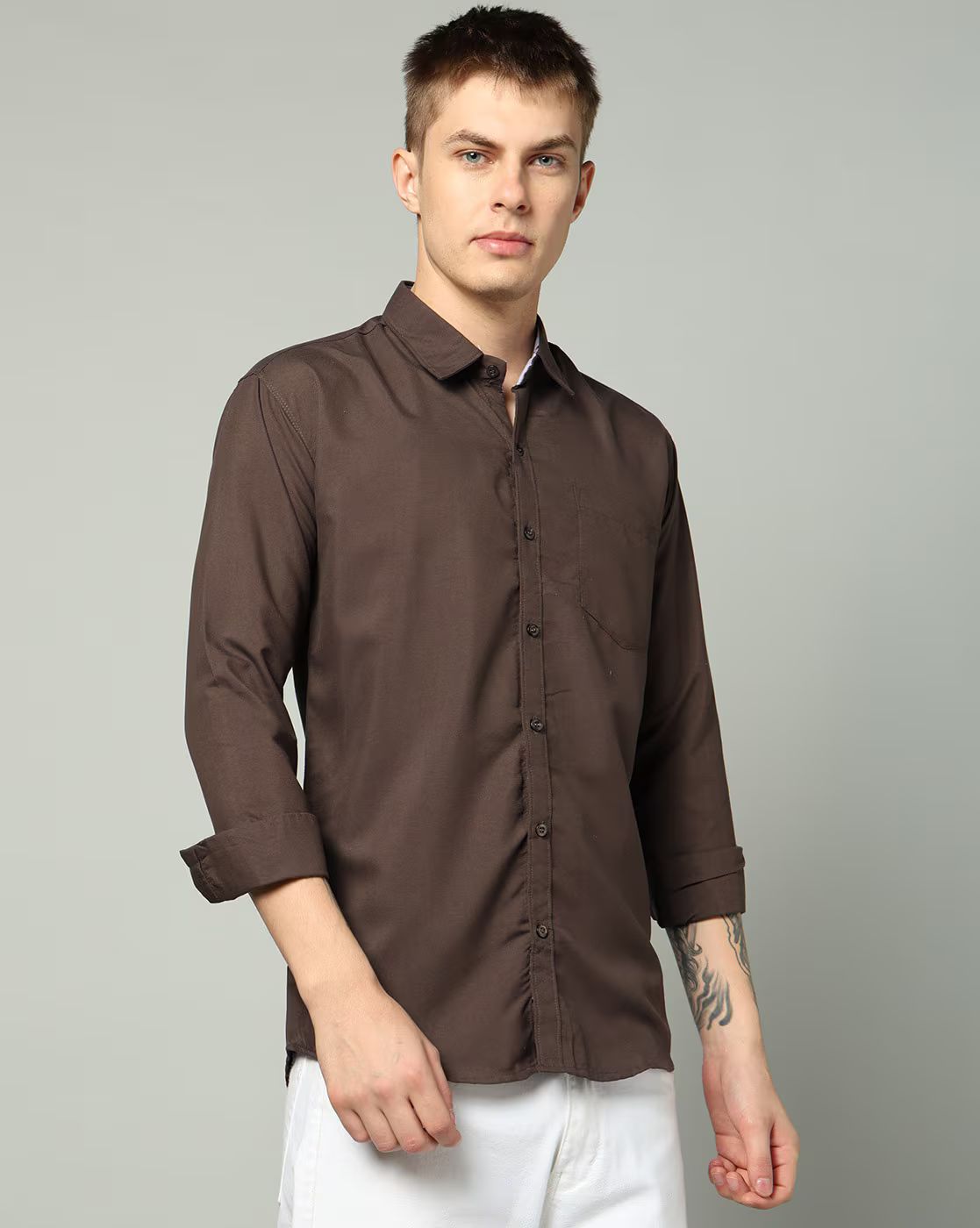 FIFTY TWO Men's Signature Button-Down Shirt – Impeccable Tailoring & Sharp Aesthetics