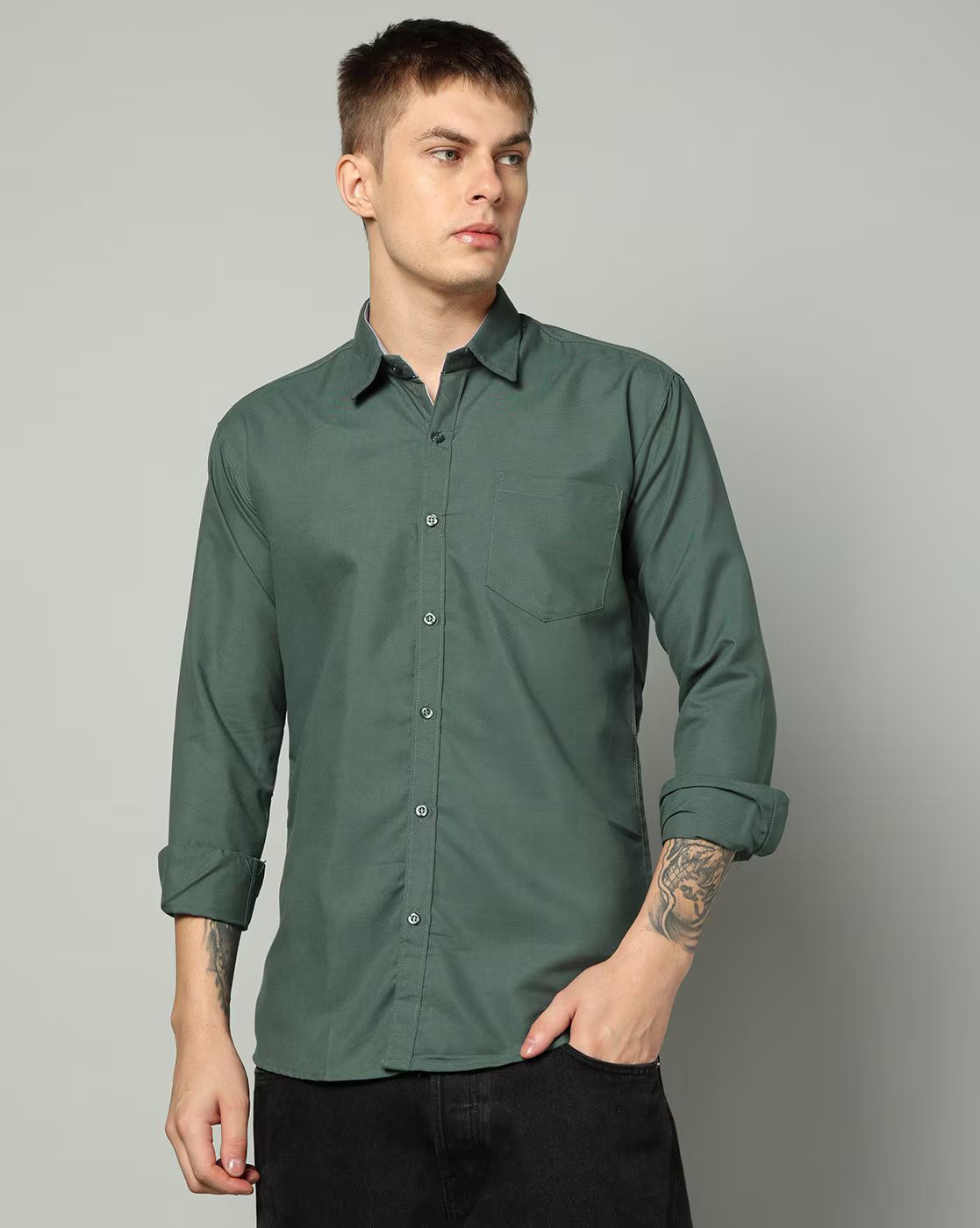 FIFTY TWO Men's Signature Button-Down Shirt – Impeccable Tailoring & Sharp Aesthetics