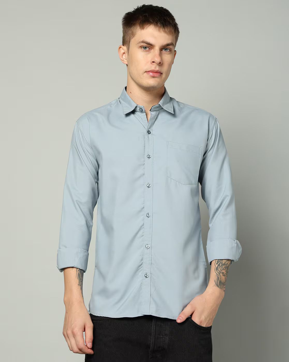 FIFTY TWO Men's Signature Button-Down Shirt – Impeccable Tailoring & Sharp Aesthetics