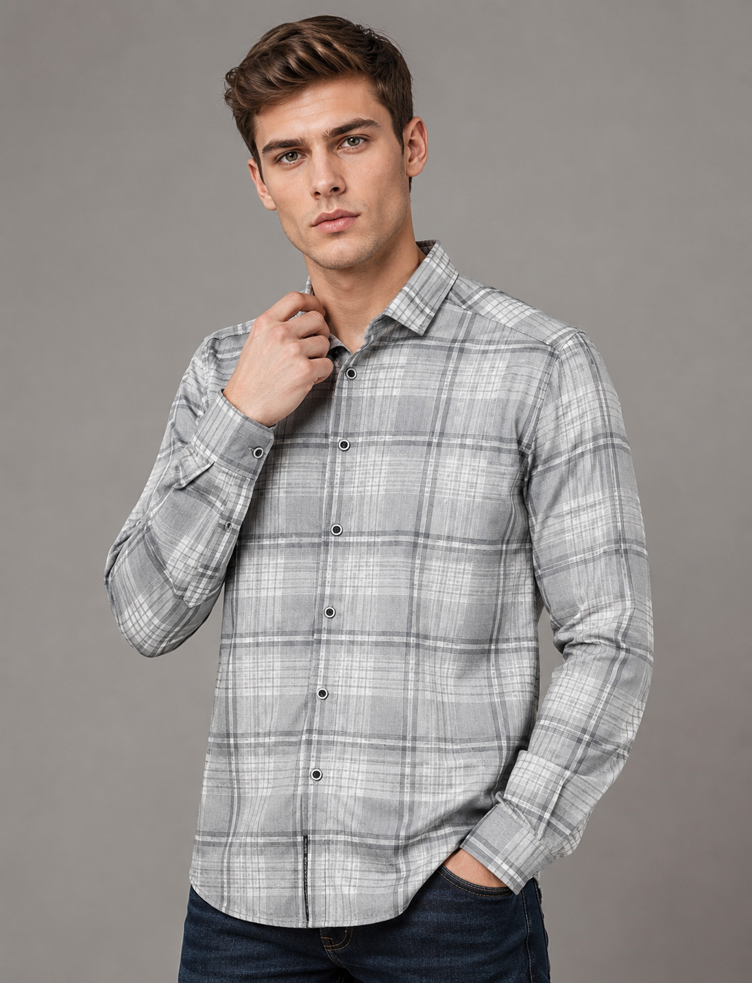 FIFTY TWO Men's Signature Button-Down Shirt – Impeccable Tailoring & Sharp Aesthetics