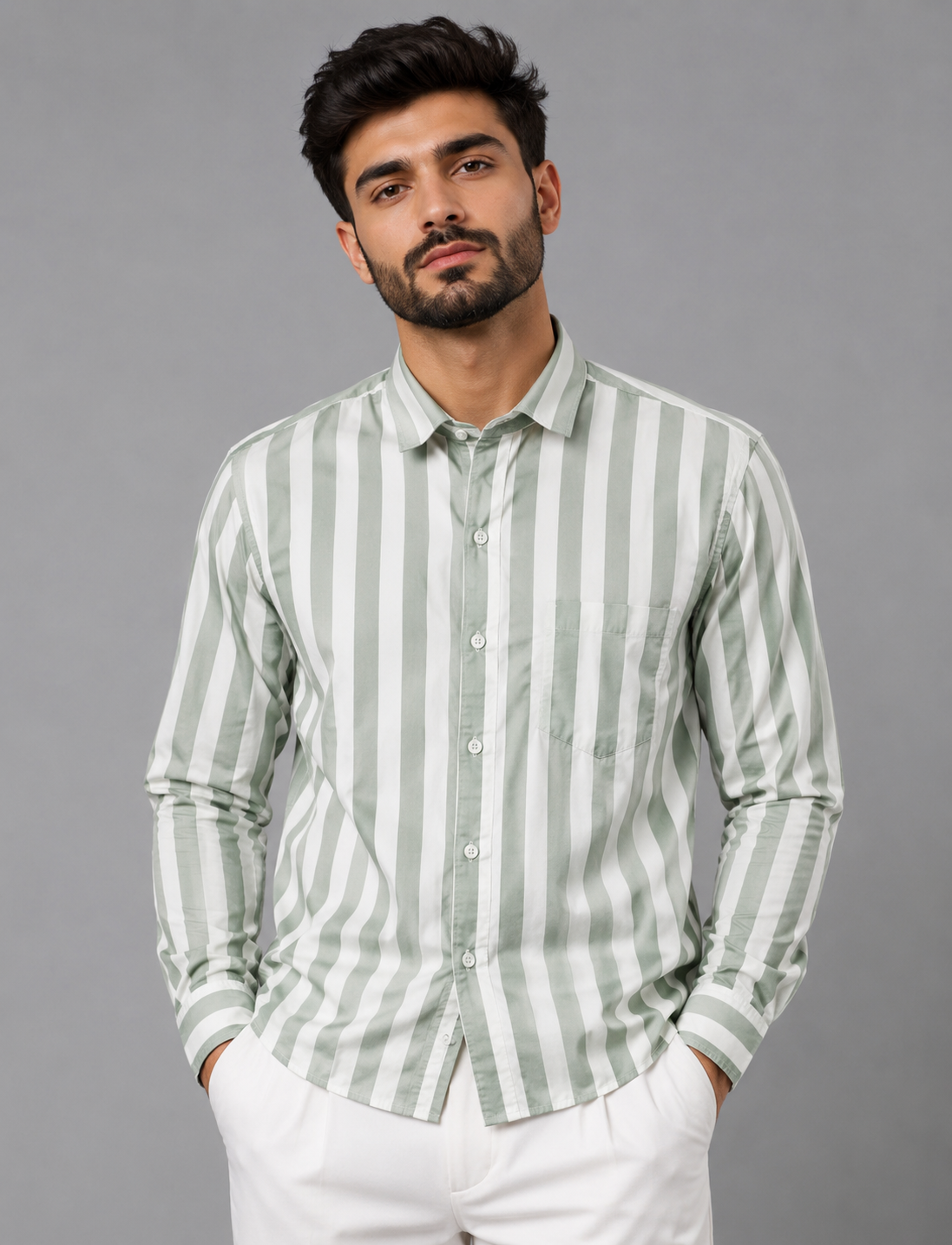 FIFTY TWO Men's Signature Button-Down Shirt – Impeccable Tailoring & Sharp Aesthetics