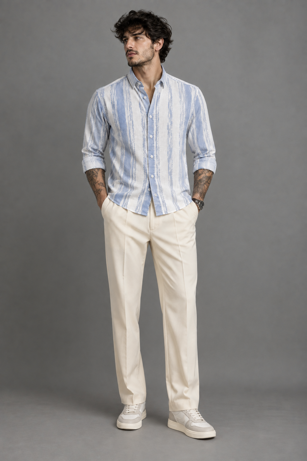 FIFTY TWO Men's Signature Button-Down Shirt – Impeccable Tailoring & Sharp Aesthetics