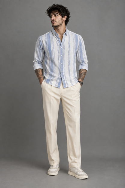 FIFTY TWO Men's Signature Button-Down Shirt – Impeccable Tailoring & Sharp Aesthetics