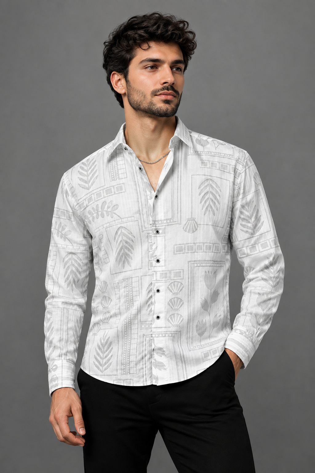 FIFTY TWO Men's Signature Button-Down Shirt – Impeccable Tailoring & Sharp Aesthetics