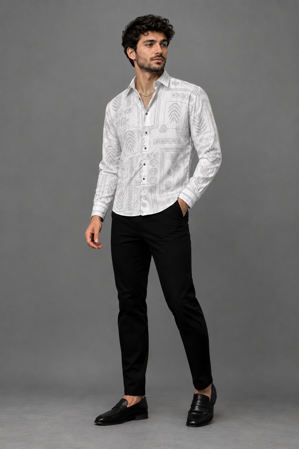 FIFTY TWO Men's Signature Button-Down Shirt – Impeccable Tailoring & Sharp Aesthetics