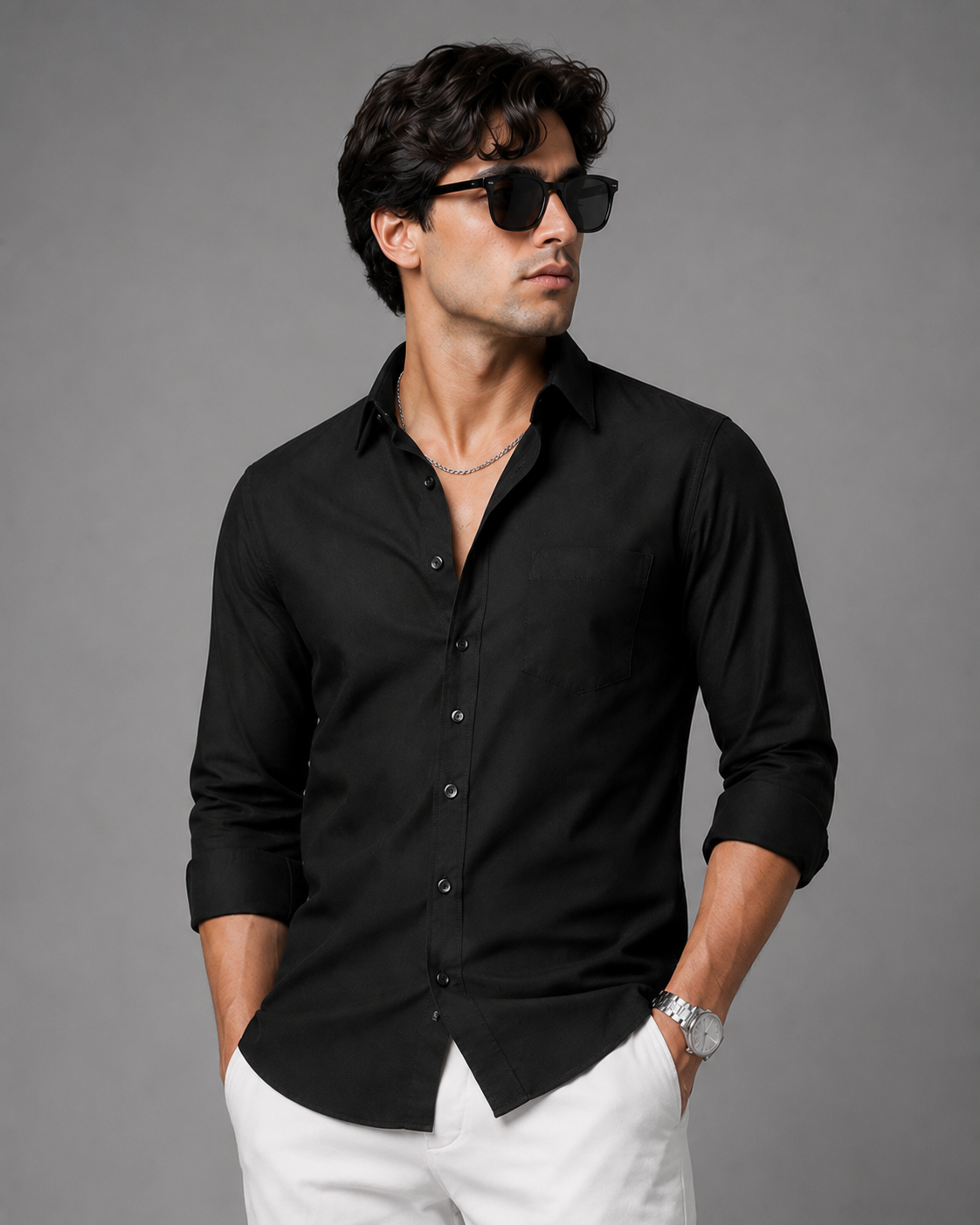 FIFTY TWO Men's Signature Button-Down Shirt – Impeccable Tailoring & Sharp Aesthetics