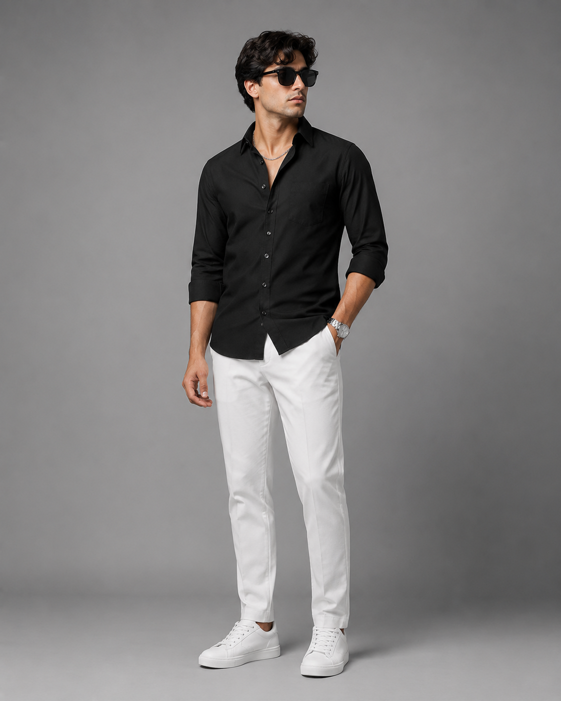 FIFTY TWO Men's Signature Button-Down Shirt – Impeccable Tailoring & Sharp Aesthetics